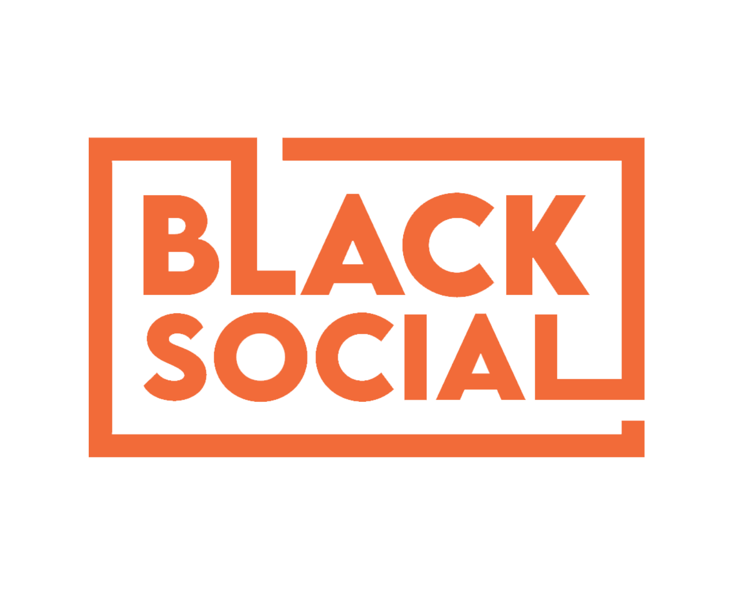 black soical app logo
